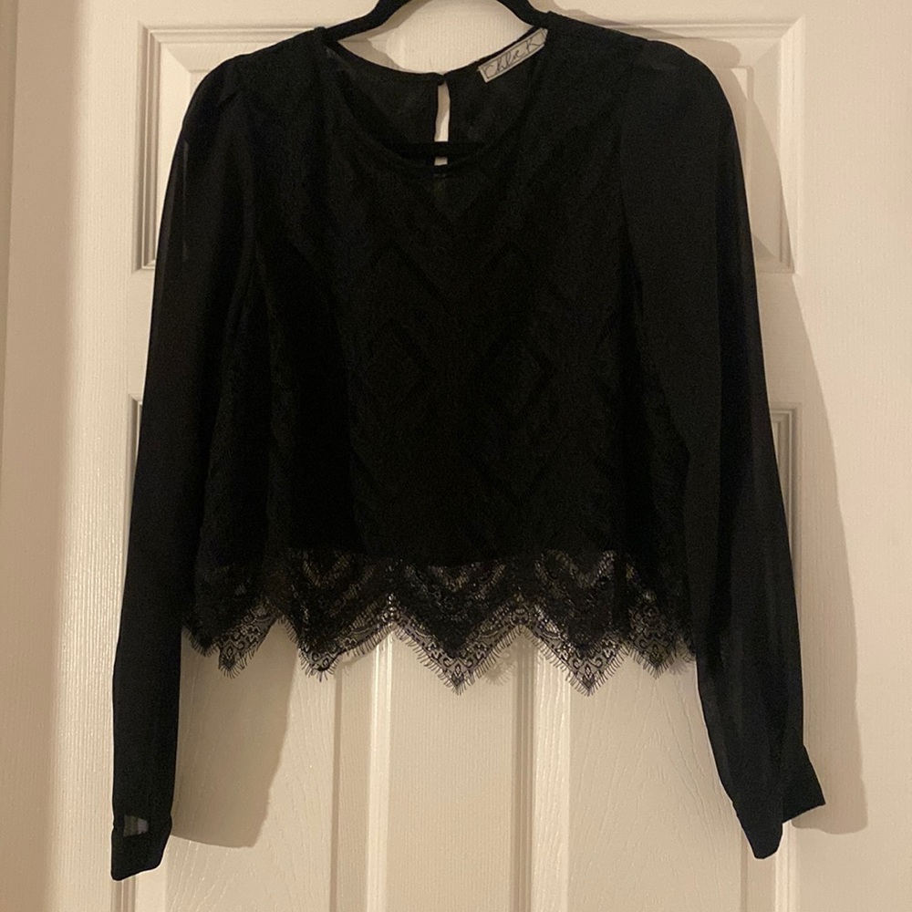 Black lace top